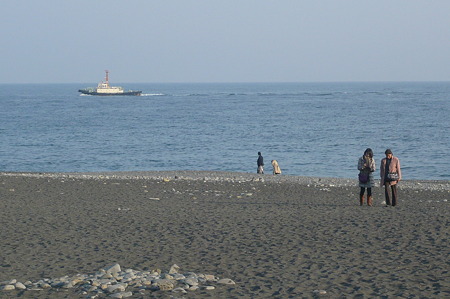 穏やかな海…