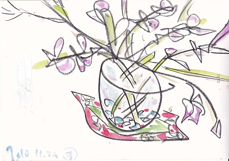 誕生日祝いの蘭の花