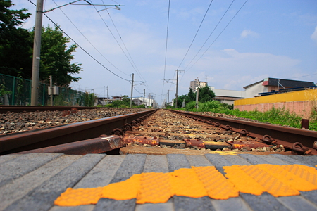 白山踏切より山形駅方面