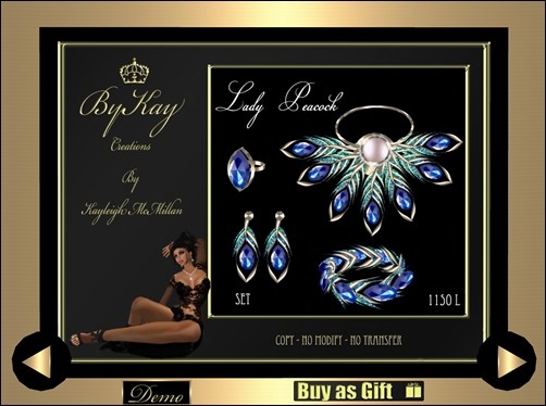 *ByKay* ~ Lady Peacock Jewelry Set