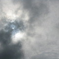 Photos: 黒雲の中に太陽